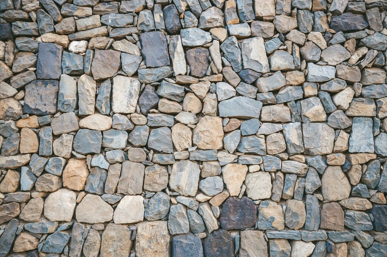 Rustic stone wall